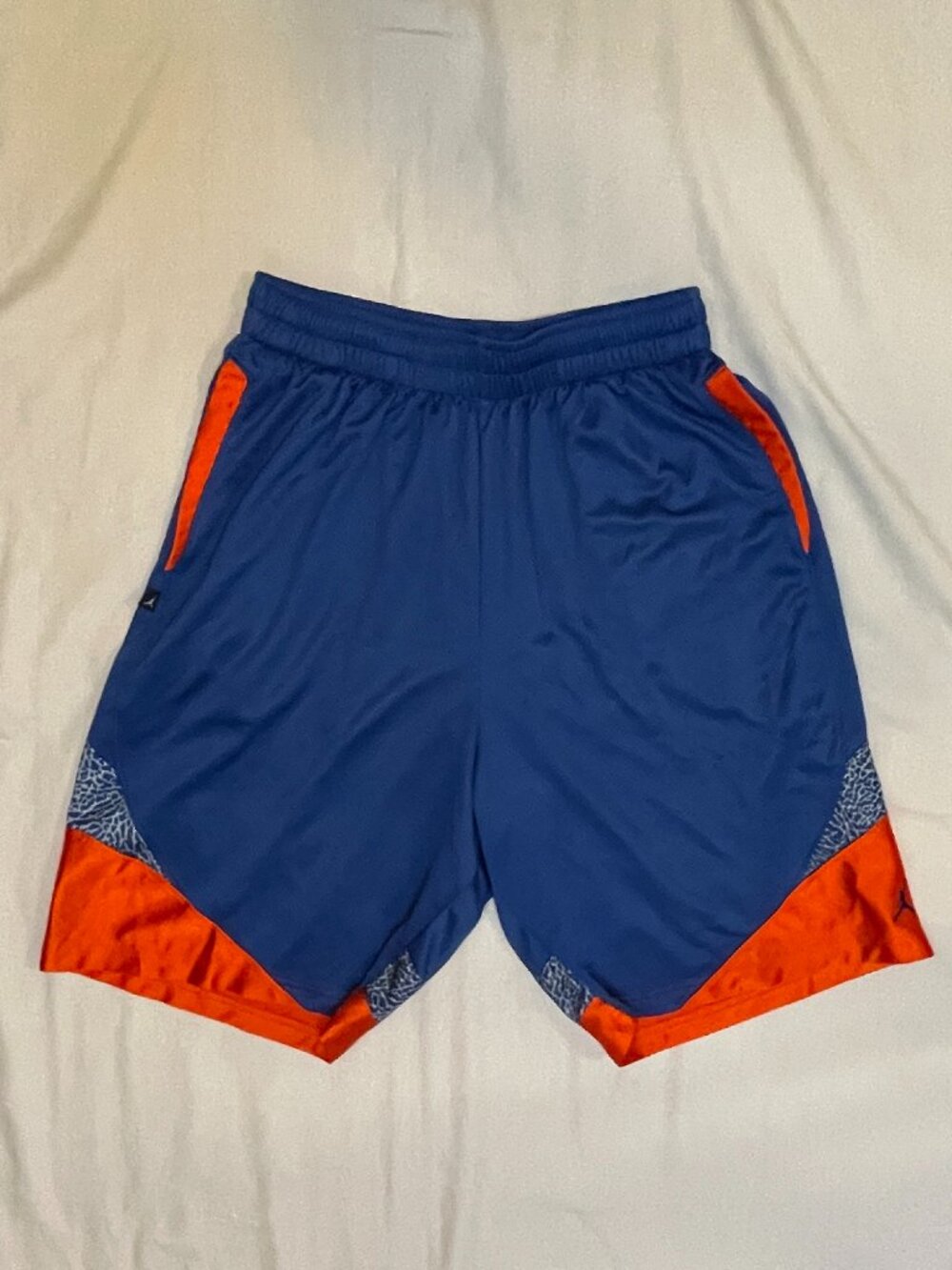 Jordan Basketball Shorts Mens Large Orange and Blue 534761-463